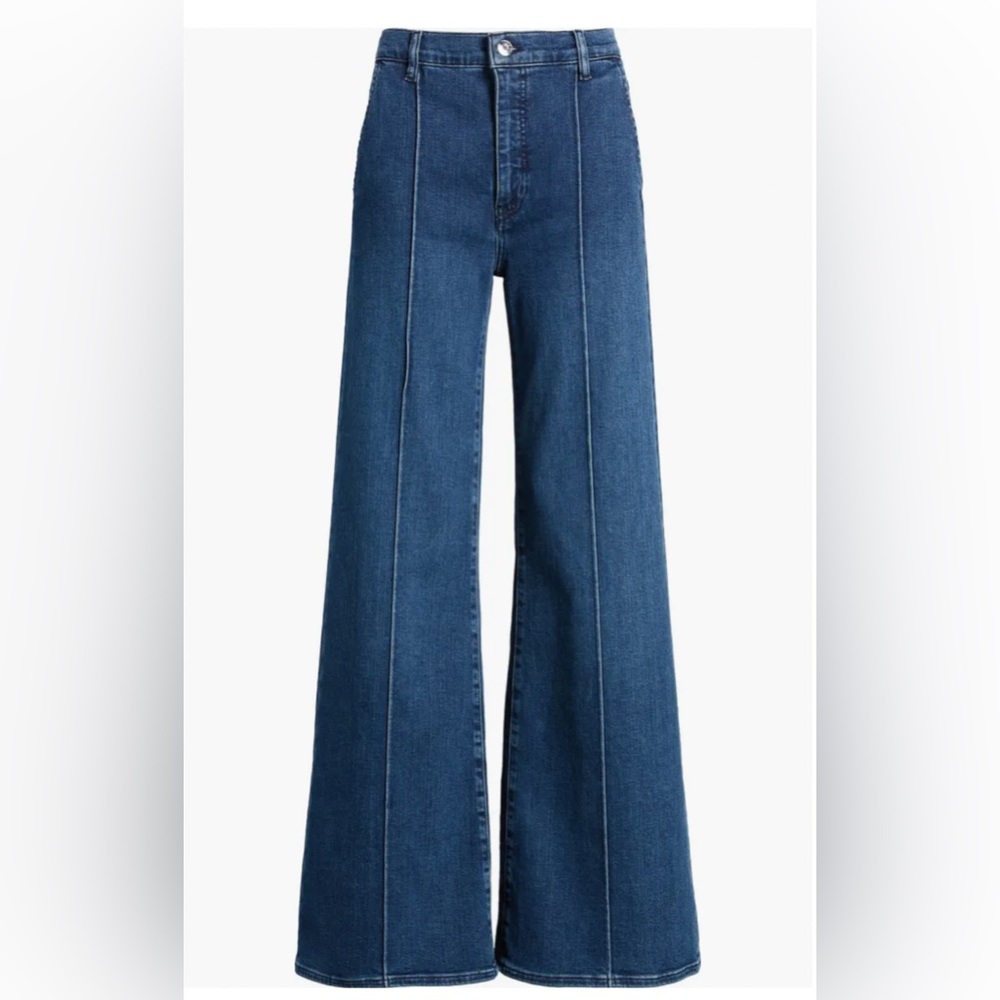 The Pintuck High Waist Wide Leg Jeans